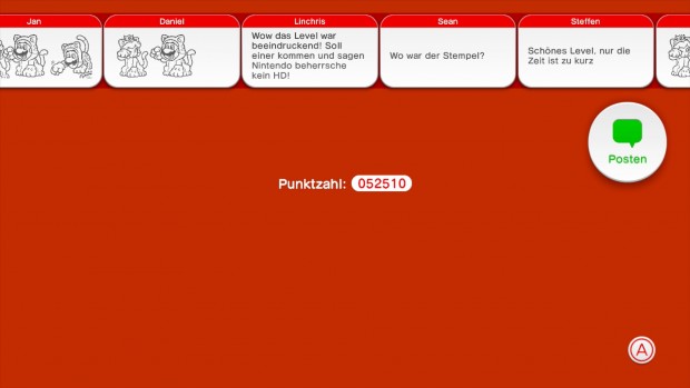 Das Miiverse zeigt Meinungen und Zeichnungen anderer Spieler zu den Welten.